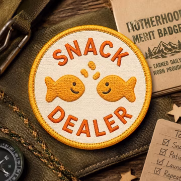 Snack Dealer Patch/Iron-On Patch/Mom Merit Badge/Nature/Camping & Hiking/Embroidered Sew-on Applique for Clothing Vest/Jacket Hats Backpack