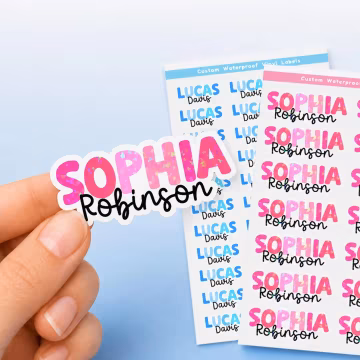 Kids Name Stickers, Personalized School Labels, Custom Name Labels, School Supplies, Waterproof Daycare Kids Name Labels, Pencil Name Labels