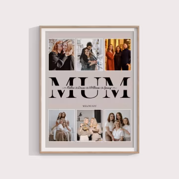 Personalised Mum or Mom Photo Print – Custom Gift from Son or Daughter, Mother’s Day Gift for Mum/Mom, Christmas Gift, Photo Keepsake