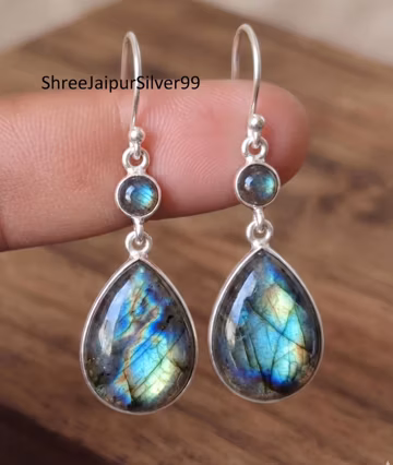 Labradorite Earring, 925 Sterling Silver Jewelry, Dangle Earrings, Gemstone Jewelry