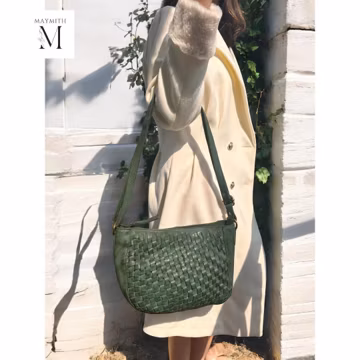Leather bag / Handcrafted Crossbody Bag l Woven Bag l Women's Handbag l Washed Bag l Vintage Handbag l Ladies Purse l Sling Bag