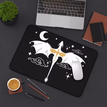 Fourth Wing Desk Mat The Empyrean Desk Mat Basgiath War College Desk Mat Dragon Rider Desk Mat Fourth Wing Merch Rebecca Yarros Desk Mat