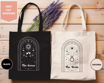 Bachelorette Party Tote Bag, Tarot Lover Gift, Bridesmaid Proposal, Spooky Bachelorette, Bachelorette Tote Bag, Gift for Her