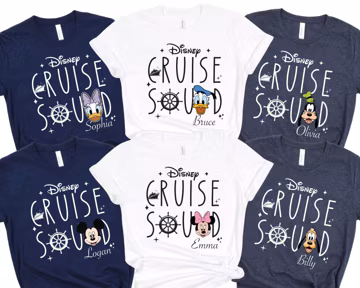 Disney Cruise all Characters Shirts, Disney Cruise Shirts, Disney Cruise Squad Shirt, Disney Family Cruise Shirts, Disney Cruise Name Shirts