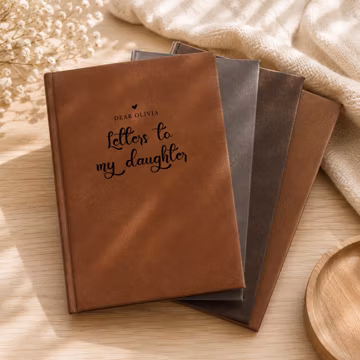 Personalized Letters To My Daughter Journal, Mother Daughter Keepsake Gift, Engraved Vegan Leather Notebook, Birthday Gift For Daughter