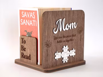Personalized Mothers Day Gift, Custom Puzzle Piece Book Shelf, Personalized Gift For Mom, Wife, Unique Gift For Grandma, Mom Birthday Gifts