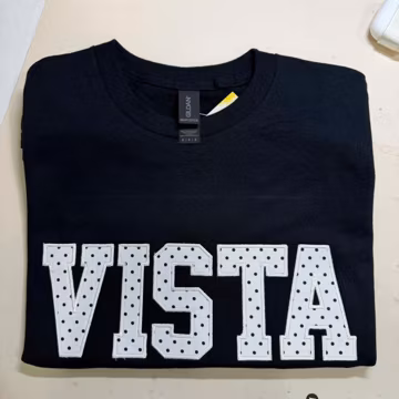 Custom Name Applique Sweatshirt, Retro Varsity Letter Graphic Tee, Preppy Aesthetic Black Top, Polka Dot Streetwear Shirt, Gift for Her