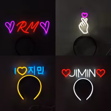 KPOP Neon Headband - Custom Neon Headband for Concerts