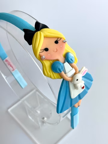 Alice in Wonderland Headband | Handmade Doll Bow, Easter Gift