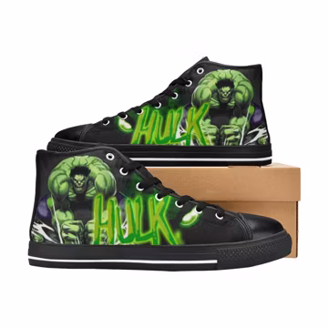 Hulk High Top Shoes Sneakers, Personalized Custom Kids, and Adult