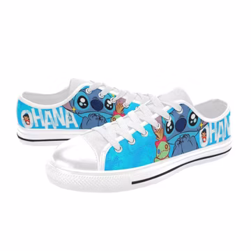 Stitch High Top Shoes Sneakers, Personalized Custom Kids, and Adult