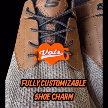 3D Printed Heart Shoe Lace Charms – Customizable Sneaker Tags, PLA USA Made