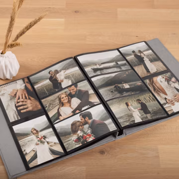 Photo Album with Sleeves for 200-800 4x6" / 10x15cm Photos | Custom Wedding Slip In Photo Album | Personalized Linen Family Memory Book