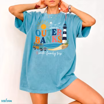Outer Banks Family Trip Shirt Comfort Colors Custom OBX Vacation Summer 2026 Tee