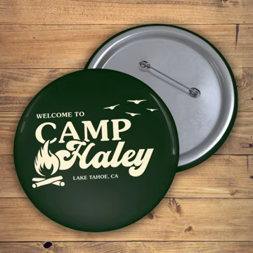 Camp Bachelorette Custom Buttons, Camp Bachelorette Party Favors, Camp Bach Decor, Camp Bach Pins, Custom Pins, Last Trail Before The Veil