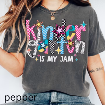 Comfort Colors Kindergarten Teacher Shirt Back to School K Tee Teacher Appreciation Gift Cute Elementary School First Grade T-Shirt
