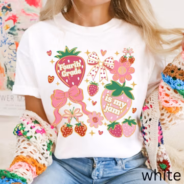 Comfort Colors Fourth Grade Teacher Shirt Back to School 4th Grade Tee Teacher Appreciation Gift Cute Elementary School First Grade T-Shirt