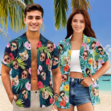 Custom Face Hawaiian Shirt: Personalized Photo Aloha Shirt, Mother's Day Gift