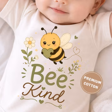 Bee Kind Baby Bodysuit®, Bee Baby Onesie®, Woodland Baby Outfit, Gender Neutral Baby Gift, Baby Shower Gift, Nature Baby Clothes, Newborn