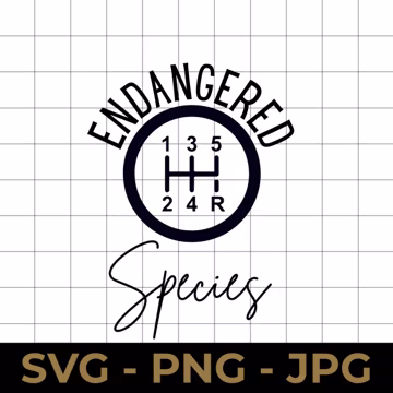 Endangered Species Car SVG, Funny Mechanic Garage Cut File, PNG Printable