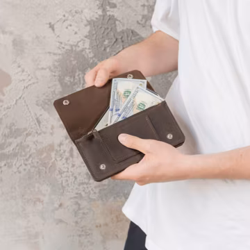 Personalized leather wallet for men, Mens long wallet leather, Engraved leather wallet men, Large leather wallet, Handmade leather wallet