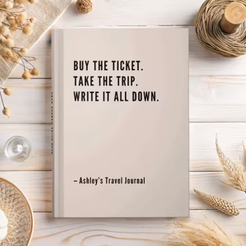 Traveling Journal, Personalized Trip Journal, Vacation Planner, Adventure Keepsake, Custom Gift for Traveler, Travel Lover Notebook