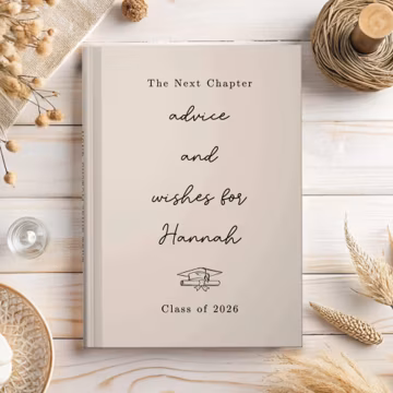 Advice & Wishes Graduation Book Class of 2026 Personalized Graduate Guest Book His or Her Memory Keepsake for Grad Party Notebook