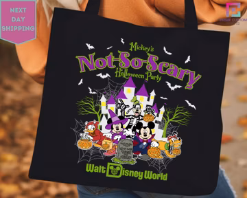 Mickey's Not No Scary Halloween Party Tote Bag, Mickey And Friends Halloween Tote Bag, Halloween Party 2025