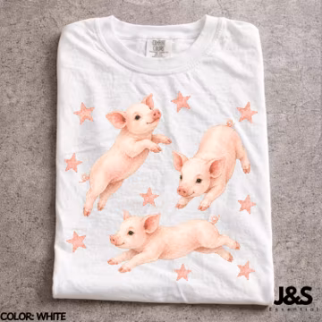 Cute Piglet Shirt, Cottagecore Pig Tee, Vintage Farm Animal Graphic Shirt, Baby Pig Aesthetic Tee, Cozy Country Pig Lover Gift