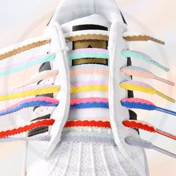 Colorful Double Tone Flat Popular Shoelaces 5/16 Inch Catchy Pattern Pop Laces Ships Out From The USA Next Day 2024