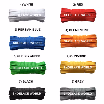 Double Layer Flat Hollow Shoelaces 8mm Colorful Laces 51 Inches Ships Out From The USA Next Day