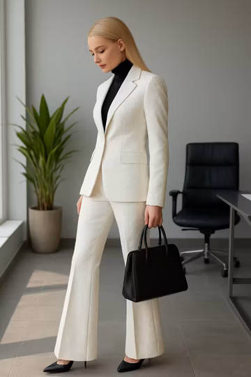 Pant Suit for Women Chic Elegant Flared Pants Suit Office Wear Dress