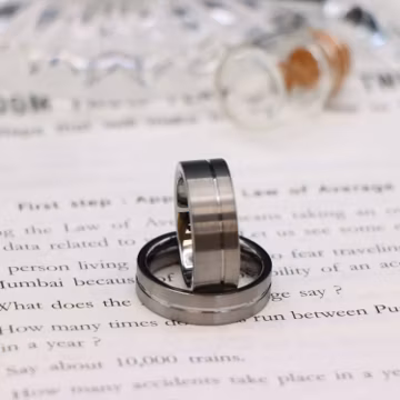 Men's Tungsten Ring, Silver Tungsten Ring, Wedding Ring, Single Grooved Ring, Customized Ring, Gifts for Him/her, Valentine Day Gifts, Rings