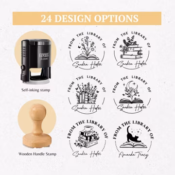 Custom Book Embosser – Personalized Book Stamp for Library or Ex Libris – Book Lover Gift – Gift for mom | Book Club Essentials