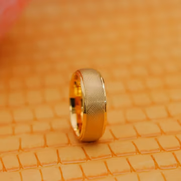 Men's Gold Textured Wedding Band, Rose Gold Ring,Engagement Ring,Anniversary Gift,Men's Florentine Finish Gold Plated Tungsten Wedding Ring,