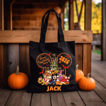 Personalized Mickey and Friends Tote,Trick or Treat Bag,2026 Halloween Disney Bag,Disneyworld Tote Bag,Mickey's Not So Scary Halloween Party