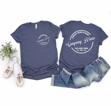 Personalized Business Shirt, Custom Logo T-Shirt, Company Tees, Design Pocket & Back, special occasion gift,