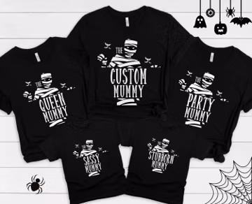 Halloween Shirt, Funny Matching Halloween Costume, Funny Halloween Group Shirts, Family Matching Halloween T-shirt, Custom Mummy Tshirt