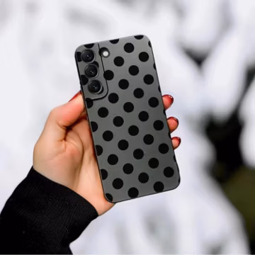 Case for Samsung Black Polka Dot Pattern Phone Case Galaxy S26 S25 S24 S23 S22 S21 S20 S10 S9 + Ultra Plus A26 A56 A55 A54 A53 Note
