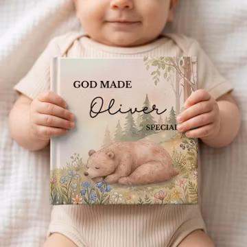 Personalized Baby Book with Name, Christian Storybook, Baptism Gift for Boys or Girls, Faith Bedtime Book, Gift for Godson or Goddaughter