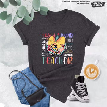 Teacher Apple Shirt, Cute Teacher Shirt, Gift For Teacher, Back To School Shirt, Teacher Life Shirt, Motivational Teacher,Teacher Love Shirt