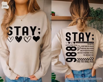 Stay Semi Colon Sweatshirt, Self Care Hoodie, Tomorrow Needs You, 988 Sweater, Mental Health Gift, Suicide Prevention Awareness Sweatshirt