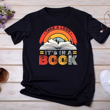 Reading Rainbow TShirt, Take A Look It's in A Book Shirt, Reading Vintage Retro Rainbow Shirt, Funny Bookish Tees, Librarian Gift Clothing