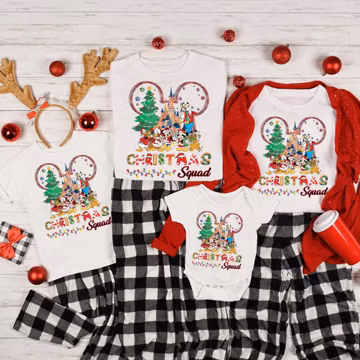 Custom Disney Christmas Squad Sweatshirt, Matching Disney Christmas Family Shirt, 2025 Disney Christmas T-Shirt, Disney Christmas Shirt