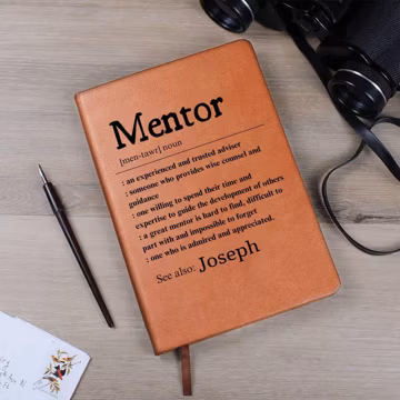 Mentor Definition Personalized Leather Journal, Mentor Appreciation Gift, Mentor Notebook, Unique Mentor Gift, Thank you gift, Gift for Boss