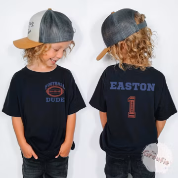 Personalized Football 1st Down Birthday Family Shirts, Baby Boy Cake Smash Outfit