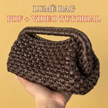 Crochet Clutch Bag Pattern + Video Tutorial, Beginner Crochet Bag Pattern, Easy First Project, Step-by-Step Tutorial for Absolute Beginners