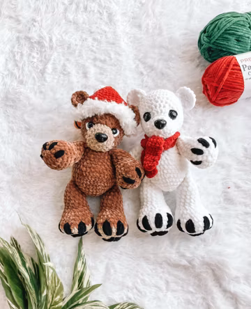 LOW SEW Bear Crochet Pattern Polar Bear Amigurumi Pattern Animal CrochetHandmade Bear Crochet diy Crochet Tutorial PDF Amigurumi Instruction