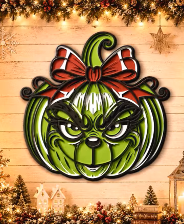 Pumpkin Multilayer SVG,Grin Pumpkin,Laser Cut,3D Mandala,DIY,Plywood Cutting