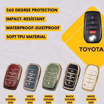 TOYOTA 4-Button Key Fob Cover for Camry, Corolla, RAV4 - Tpu 360 Protection